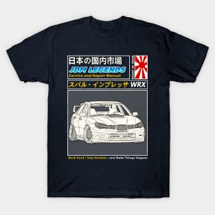 Subie Impreza WRX STi Hawk Eye Manual Book Cover T-Shirt